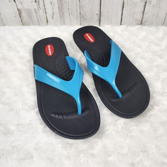 Okabashi Blue Breeze Flip Flop Sandals Size Large 9.5-10.5 - Picture 1 of 10